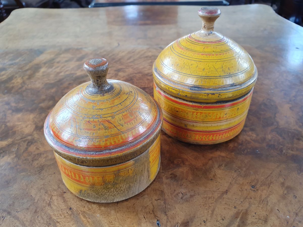 Pair Vintage Spice Pots